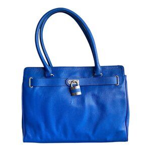 RARE 2010 Danier Leather Chole Tote Bag Cobalt Blue NWT